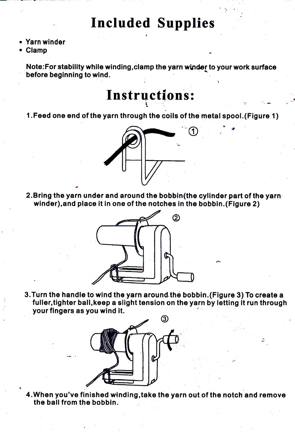 In-Line Hand-Operated Wool Winder Swift 4 Ozs Yarn Ball Winder - Image 6